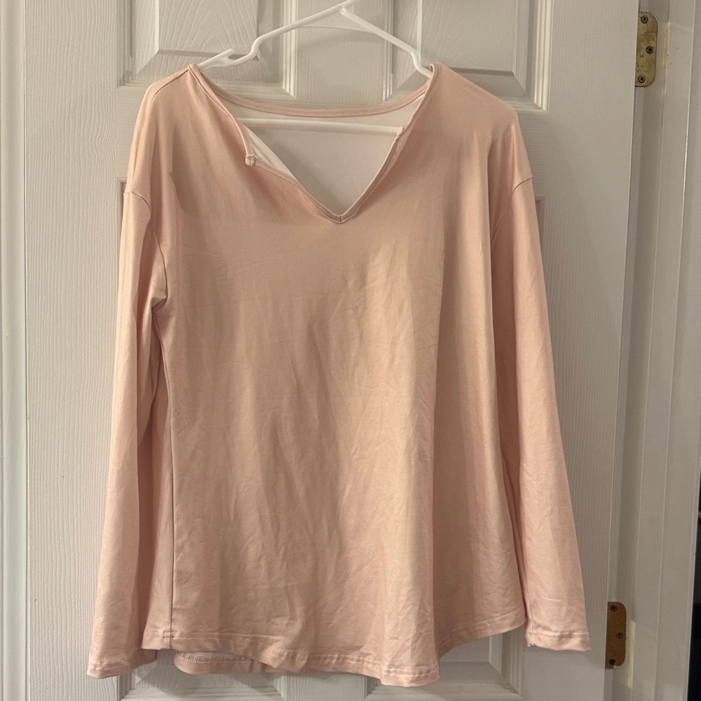 SHEIN Blush Long Sleeve Tee